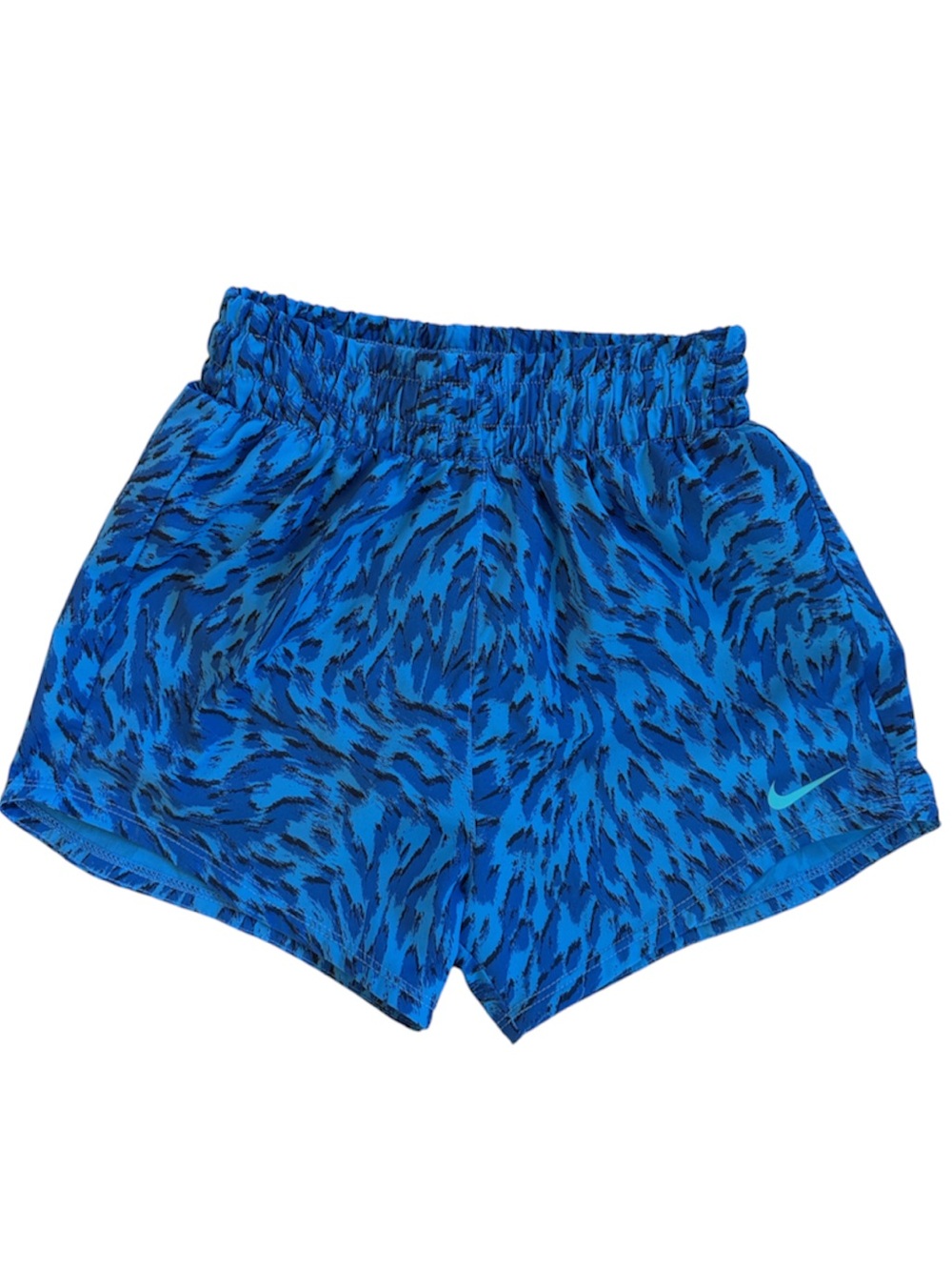 Nike Bright Blue Print Girls' Athletic Shorts